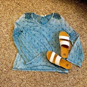 Dylan Bell-Sleeve Blouse